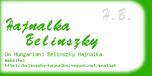 hajnalka belinszky business card
